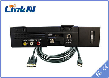 2개 킬로미터 COFDM 비디오 송신기 배터리는 HDMI CVBS AES256 암호화 300-2700MHz를 강화했습니다