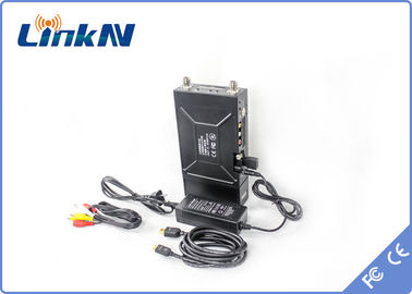 Manpack 경찰 비디오 송신기 COFDM QPSK HDMI 및 CVBS H.264 저지연 AES256 암호화 2-8MHz 대역폭