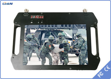배터리 및 컬러 디스플레이와 함께 COFDM 수신기 FHD 고 민감도 듀얼 안테나 AES256 DC 12V