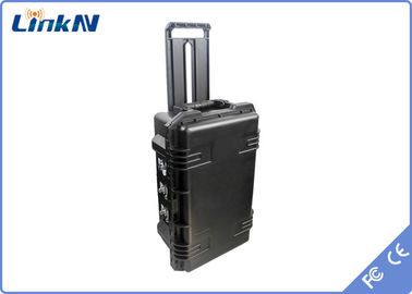 COFDM 가방 비디오 수신기 4 채널 IP65 배터리 및 디스플레이 AES256 H.264 DC 12V