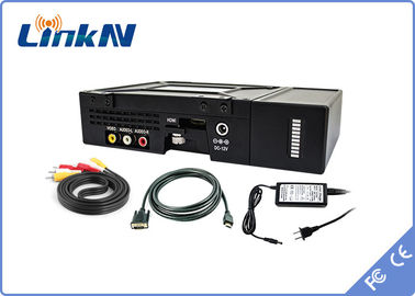 2 킬로미터 전술적 고정 헤드 디스크 비디오 송신기 COFDM 변조 H.264 인코딩하는 철저한 보안 AES256 암호화