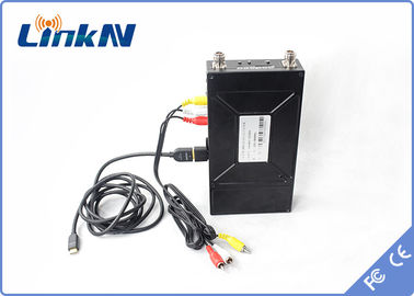 강화된 군 COFDM 무선 비디오 시스템 AES256 암호 HDMI &amp; CVBS H.264 2-8MHz 대역폭 배터리