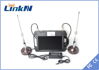 COFDM 수신기 HDMI CVBS 배터리 및 컬러 디스플레이 고 민감도 듀얼 안테나 AES256 DC 12V