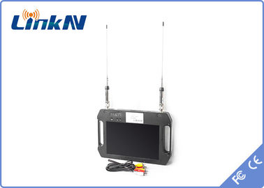 휴대용 COFDM 비디오 수신기 배터리 전원 FHD 디스플레이 듀얼 안테나 AES256 DC 12V