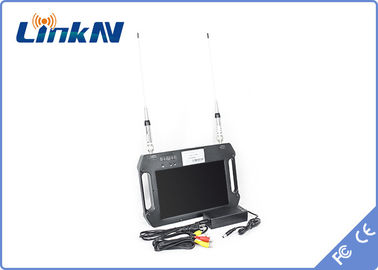 배터리 및 컬러 디스플레이와 함께 COFDM 수신기 FHD 고 민감도 듀얼 안테나 AES256 DC 12V