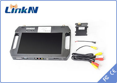 배터리 및 컬러 디스플레이와 함께 COFDM 수신기 FHD 고 민감도 듀얼 안테나 AES256 DC 12V