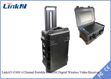 COFDM 비디오 수신기 배터리 및 디스플레이와 HDMI CVBS HDD 및 TF 카드 녹화를 지원합니다.