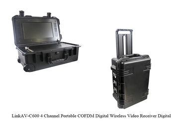 COFDM 비디오 수신기 배터리 및 디스플레이와 HDMI CVBS HDD 및 TF 카드 녹화를 지원합니다.
