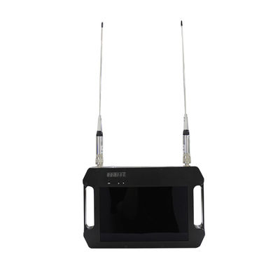 배터리 및 컬러 디스플레이와 함께 COFDM 수신기 FHD 고 민감도 듀얼 안테나 AES256 DC 12V