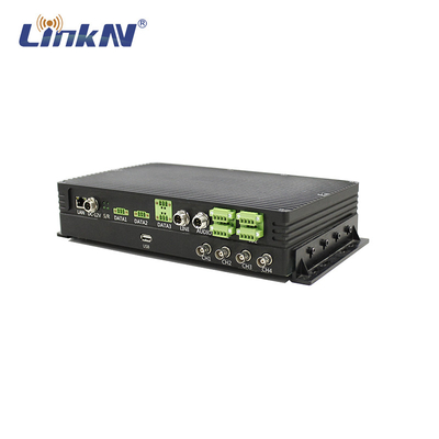 적재기 굴삭기 UGV 로봇 4CH 4W AES 10-30V를 위한 영상 데이터 송신기는 RS232 RS485 할 수있
